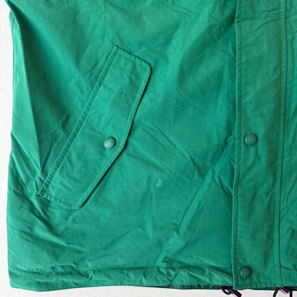 Eddie Bauer EBtek Mens XL Green Hooded Rain Jacket Sympatex Vintage 23701 - Picture 4 of 16